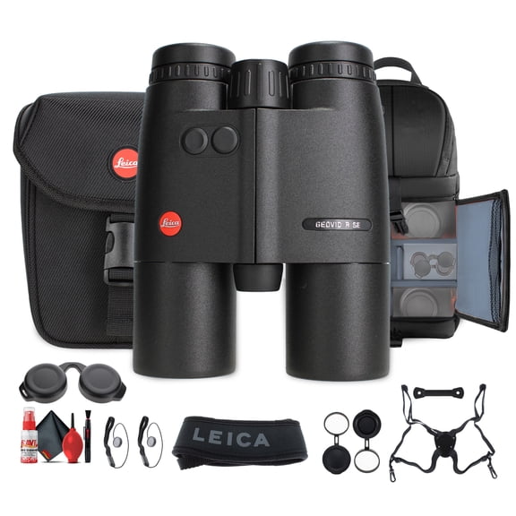 Leica Geovid R SE 10x42 Compact Rangefinder Binocular + Sling Backpack - Bundle