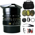 thumbnail image 1 of Leica M 28mm F/2 Summicron Aspherical - Black + Padded Medium Sized Case + 46mm 3-Piece Filter Kit + Lens Cap Keeper + 6Ave Cleaning Kit, 1 of 5