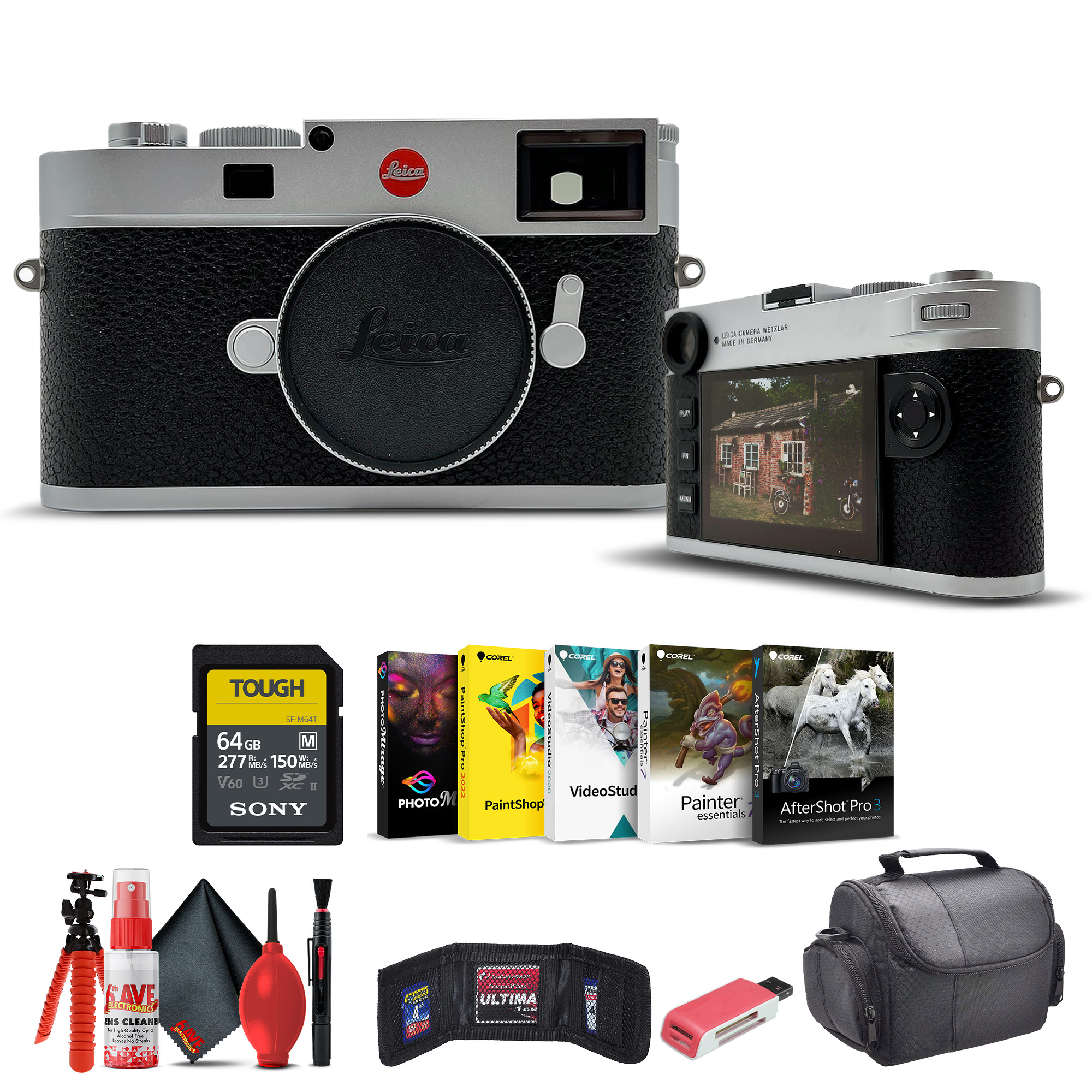 Leica M11 Rangefinder Camera (Silver) (20201) + 64GB Memory Card