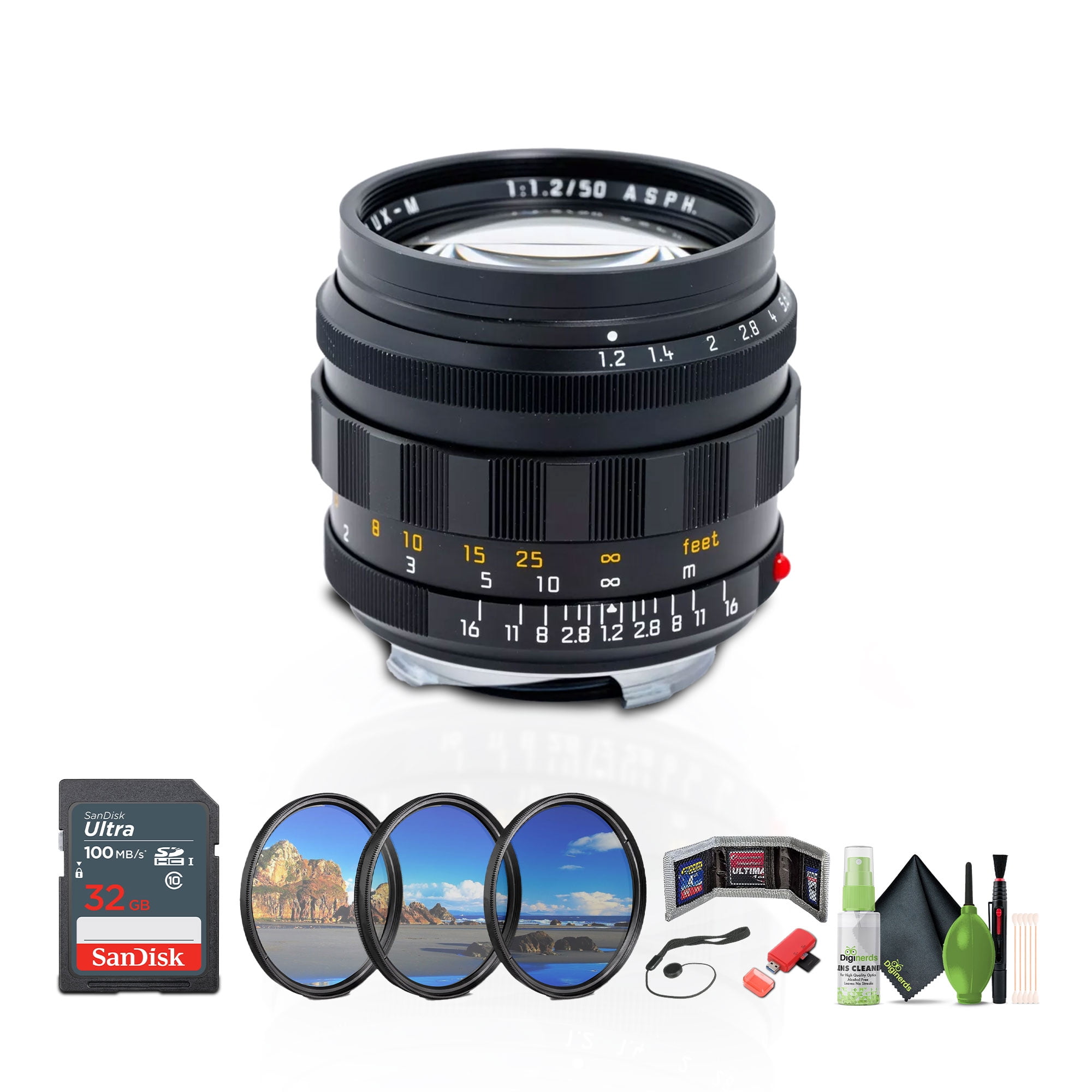 Leica Noctilux-M 50mm Lens (Black) Filter Kit