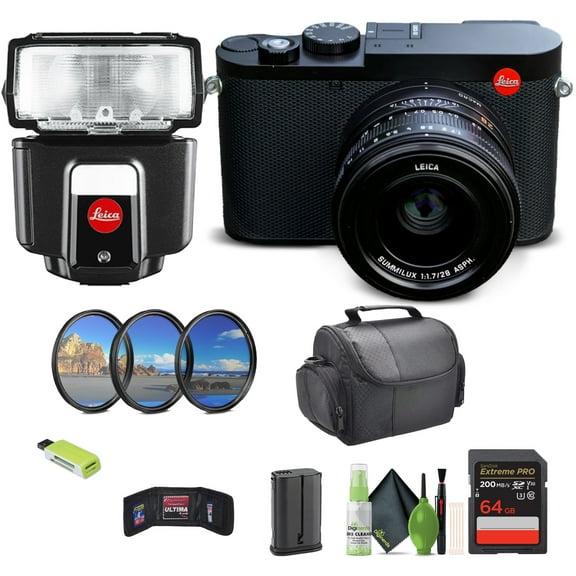 Leica Q3 Compact Digital Camera, 60MP Full-Frame BSI CMOS Sensor Bundle
