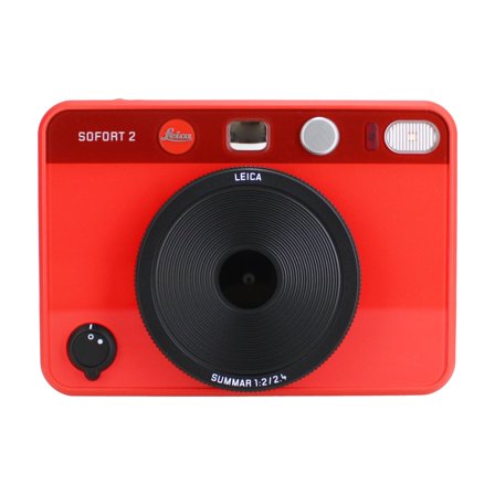 Leica Sofort 2 Digital and Instant Photo Camera with LCD Display, Two Shutter Releases, 10 Lens Effects, and Leica FOTOS App Support (Red)