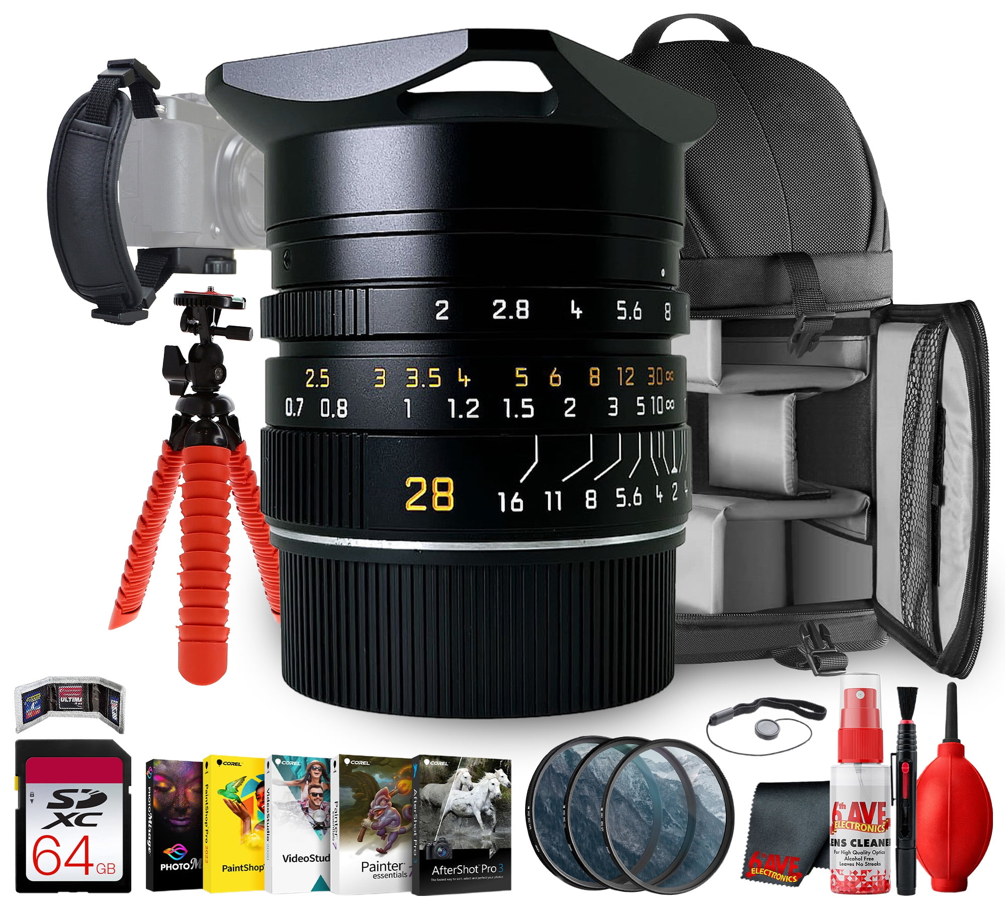 Leica Summicron-M 28mm f/2 ASPH Lens, M-Mount Prime, Compact Wide