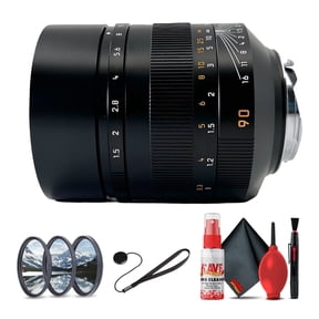 Leica Summilux-M 90mm f/1.5 ASPH. Lens Bundle for Leica M Cameras, Ultra-Fast Telephoto Prime, Precision Manual Focus, Premium Optical Design for Portraits + Lens Filter Kit + More (9 Pc. Kit)
