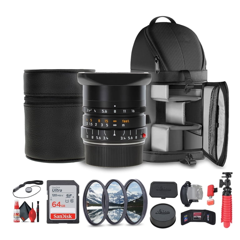 Leica Super-Elmar-M 21mm f/3.4 ASPH. Lens + Sling Backpack + 64GB