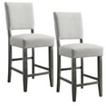 thumbnail image 1 of Leick Home Set of 2 Counter Bar Stools with High Density Foam Seating, Heather Gray and Black Bean Finish, 1 of 16