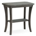 thumbnail image 1 of Leick Home Boa Solid Wood Narrow End Table with Shelf, Rustic Gray, 1 of 18