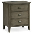 thumbnail image 1 of Leick Home 10522-GR Laurent Nightstand with Top Drawer, Behind Door Storage with USB-C Fast Charging Station AC/USB Charger, Smoke Gray Wash, 1 of 20