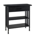 thumbnail image 1 of Leick Home 11261-BK Ironcraft Rustic Foyer Bookcase with Drawer Storage in Black Wash, 1 of 19