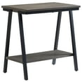 thumbnail image 1 of Leick Furniture Empiria Wood and Metal Narrow End Table with Shelf, Gray/Matte Black, 1 of 20