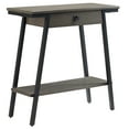 thumbnail image 1 of Leick Home Empiria Wood and Metal Console Table with Drawer, Gray/Matte Black, 1 of 25