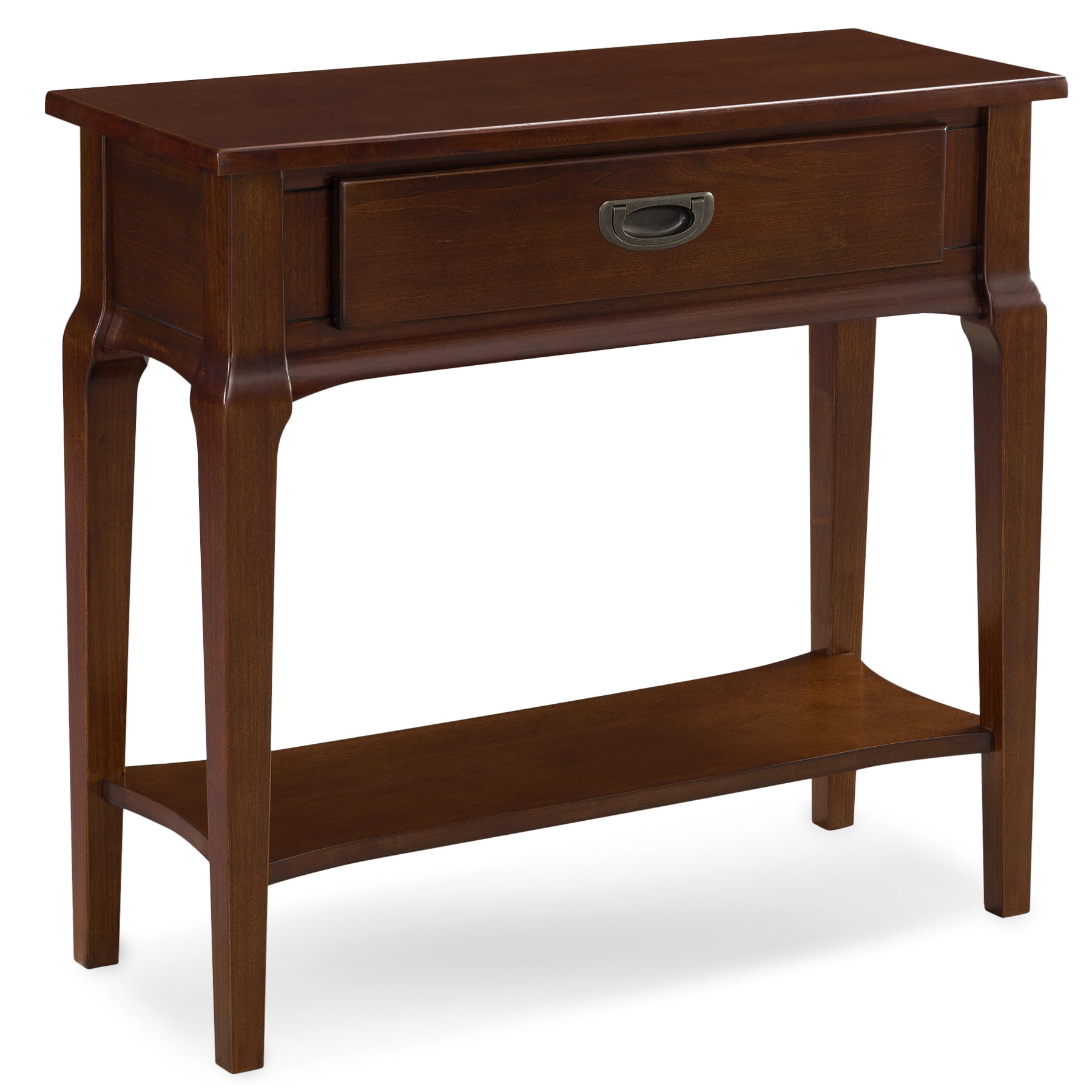 Leick Home Stratus Console Table with Drawer in Heartwood Cherry Finish