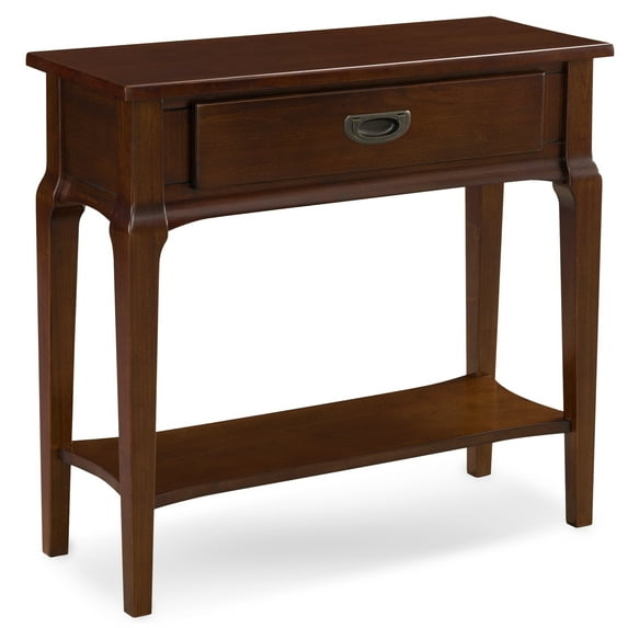 Leick Home Stratus Console Table with Drawer in Heartwood Cherry Finish