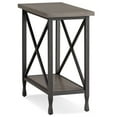 thumbnail image 1 of Leick Home 23005 Chisel & Forge Narrow Side Recliner Table with Shelf, Smoke Gray and Matte Black, 1 of 17