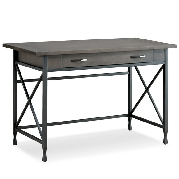 Leick Home Chisel & Forge Computer Desk, Smoke Gray and Matte Black