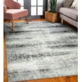 thumbnail image 1 of Leick Home 594598 Zielle Soft Shag Painterly Modern Rug Gray Living Room Bedroom Area Rug Rectangle 5'3" x 7'7", 1 of 24