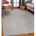thumbnail image 1 of Leick Home 594762 Dagen Soft Shag Modern Rug Solid Gray Living Room Bedroom Area Rug Rectangle 3'9" x 5'9", 1 of 23