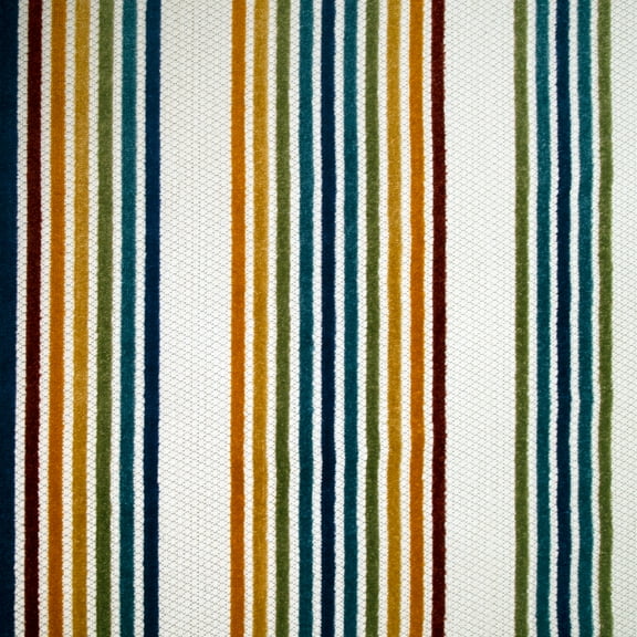 Leick Home Blithe Rectangle Colorful Stripes Indoor/Outdoor Area Rug, 6'7"x9'6"