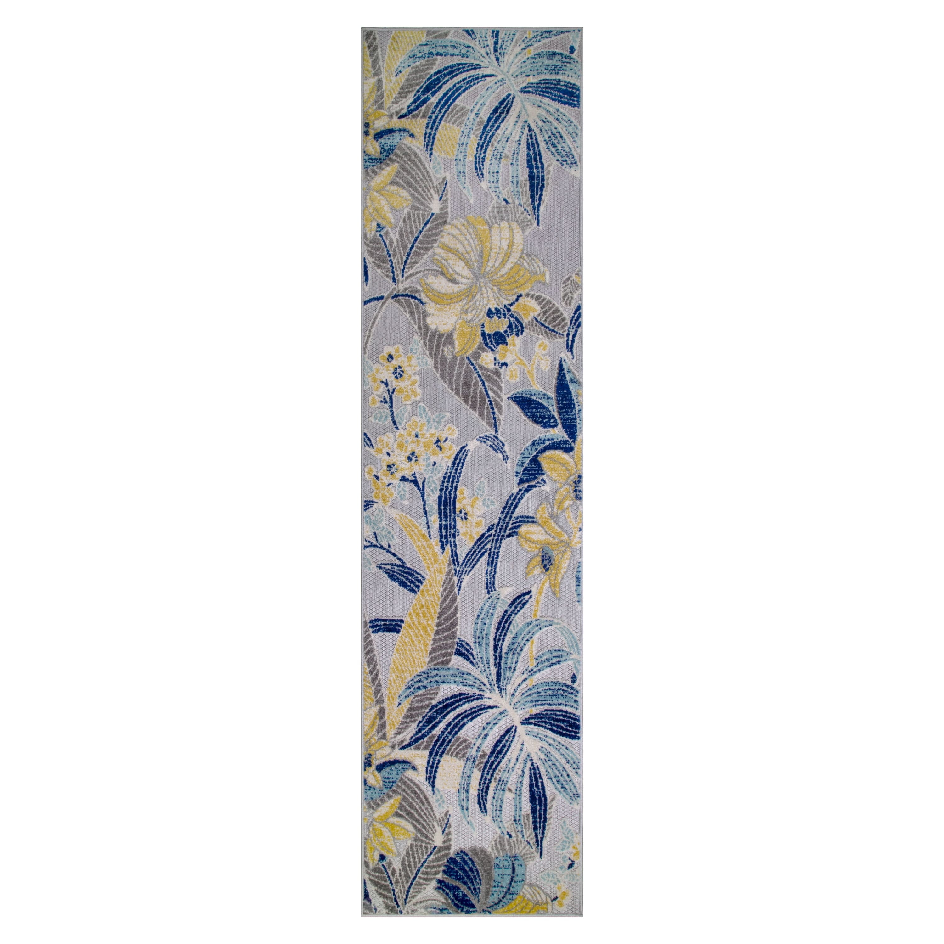 Leick Home Song Floral Runner 2' x 8' Indoor/Outdoor Area Rug
