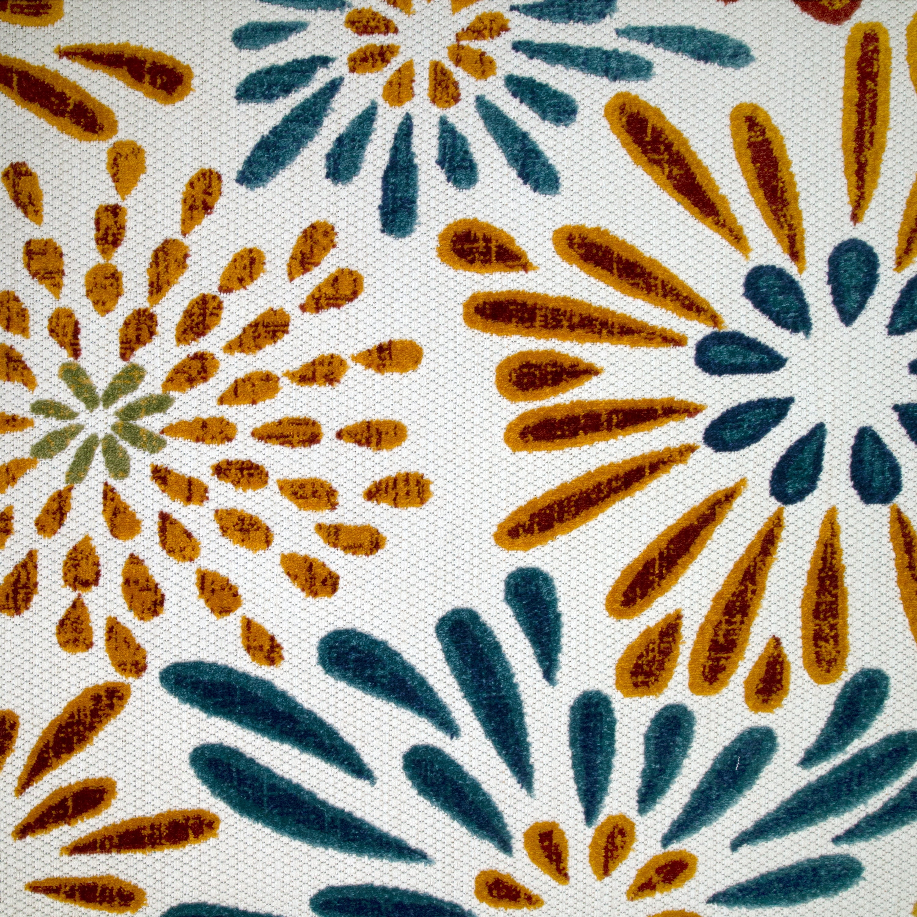 Leick Home Beam Multicolor Flower Rectangle Indoor/Outdoor Area Rug, 6'7" x 9'6"