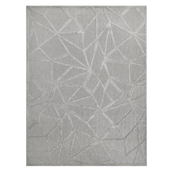 Leick Home 595595 Vennor Geometric Indoor Outdoor Area Rug Rectangle 3'x5'