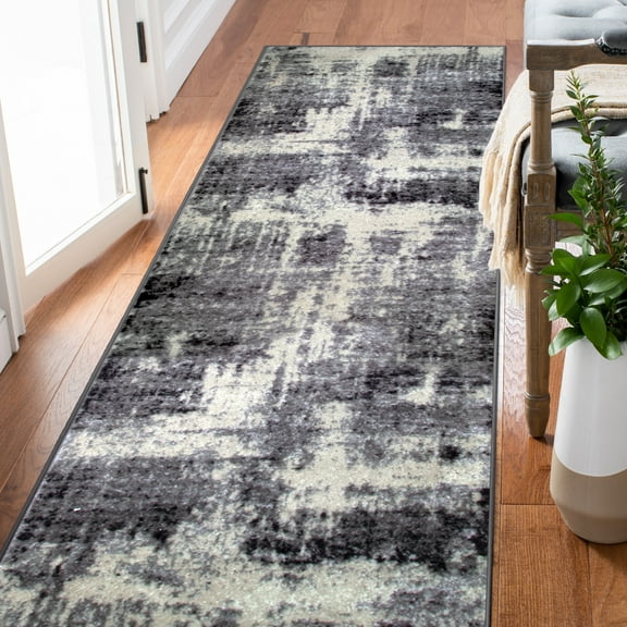 Leick Home Allerick Runner Vintage Gray Abstract Indoor Area Rug, 2'2" x 10'