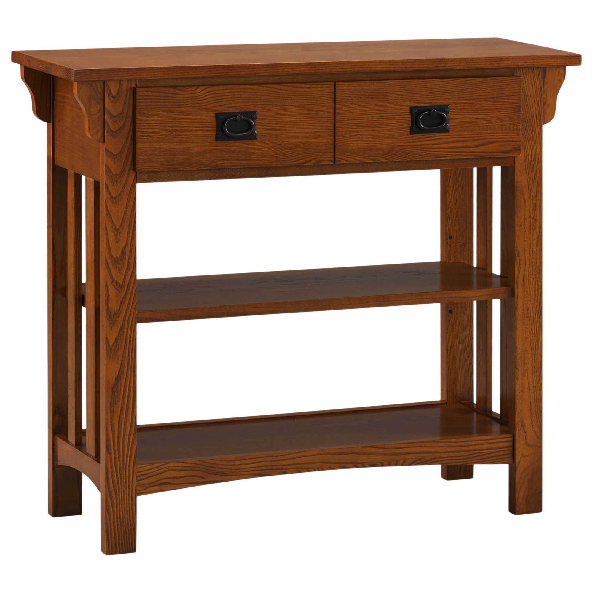 Loon Peak® Mission Solid + Manufactured Wood Bookcase in Medium Oak
