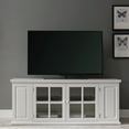 thumbnail image 1 of Leick Home 85162 TV Stand with Bookshelf Storage, For 65" TV's, Cottage White, 1 of 18