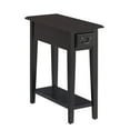 thumbnail image 1 of Leick Home Haven Ridge Narrow 1-Drawer End Table with Shelf, Slate Black, 1 of 15