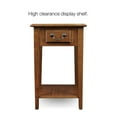 thumbnail image 1 of Leick Home 9041-MED One Drawer Square Side Table with Shelf, Medium Oak, 1 of 8