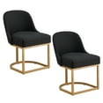 thumbnail interactive-video image 1 of Leick Home Set of 2  Barrel Back Dining Chairs with Metal Base, 1 of 17