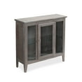 thumbnail image 1 of Leick Home Entryway Curio Cabinet with Interior Light in Distressed Gray Wash, 1 of 8
