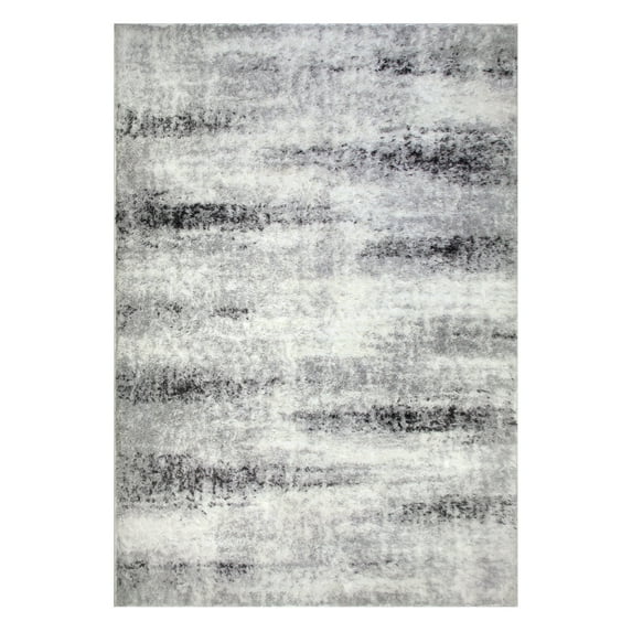 Leick Home Zielle Area Rug with Soft Shag in Watercolor 8'X10' and 2'X8' Combo