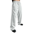 thumbnail image 1 of Leidass Men Mens Baggy Sweatpants Wide Leg Loose Fit Streetwear Athletic Drawstring Workout Pants with Pockets Light Gray L, 1 of 8