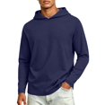 thumbnail image 1 of Leidass Mens Athletic Hoodies for Men Hooded Sweatshirts Dry Fit Lightweight Casual Pullover Hoodies Navy 2XL, 1 of 3