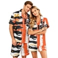 thumbnail image 1 of Leidass Mens Pajama Set Short Sleeve Button Down Sleepwear Set with Shorts Relaxed Lounge Set S to XXXXL White(man) S, 1 of 5