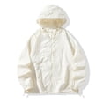 thumbnail image 1 of Leidass Mens Windbreaker Jackets with Hood Waterproof Zipper Long Sleeve Packable Lightweight Sun Protection Full Zip HoodieLightweight Windbreaker Jacket Beige L, 1 of 5