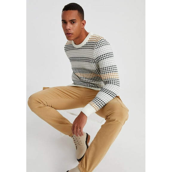 Leif Nelson Men's Knit Sweater With Crew Neck