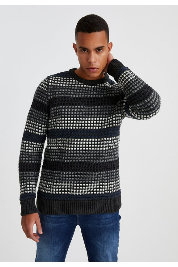 Men's Knit Sweater With Crew Neck