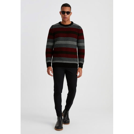 Leif Nelson Men's Knit Sweater With Crew Neck