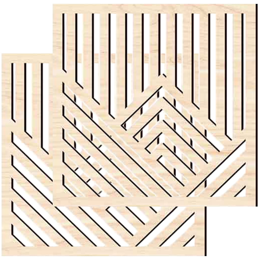 Leifggao 2pcs Wooden Wall Art Home Wall Art Ornament Decorative Wall Panel Decor