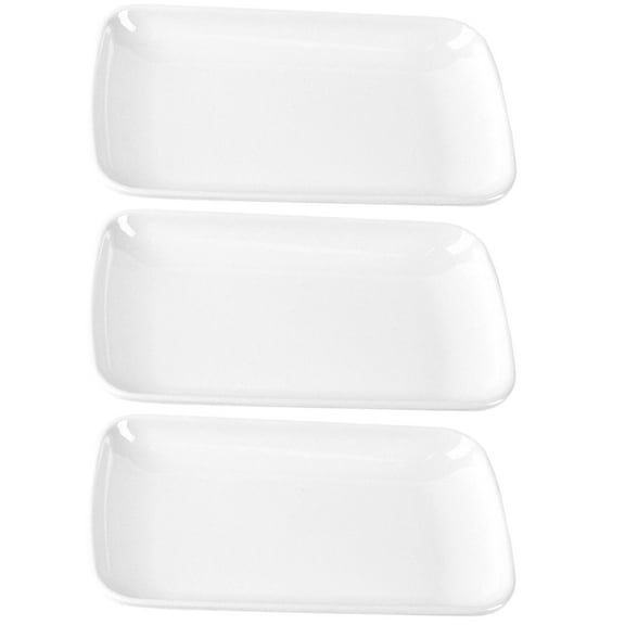 Leifggao 3Pcs Rectangular Plate Breakfast Plate Pastry Serving Plate Rectangular Food Plate Dessert Plate
