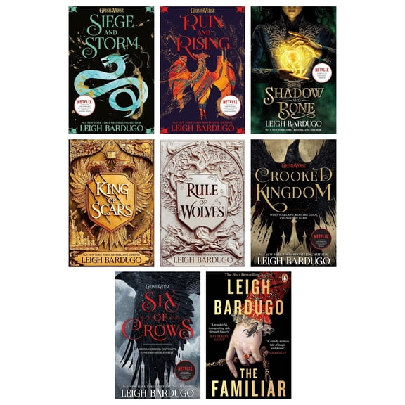 Leigh Bardugo 8 Books Collection Set (The Familiar, Shadow And Bone series, King of Scars duology, Six of Crows series)