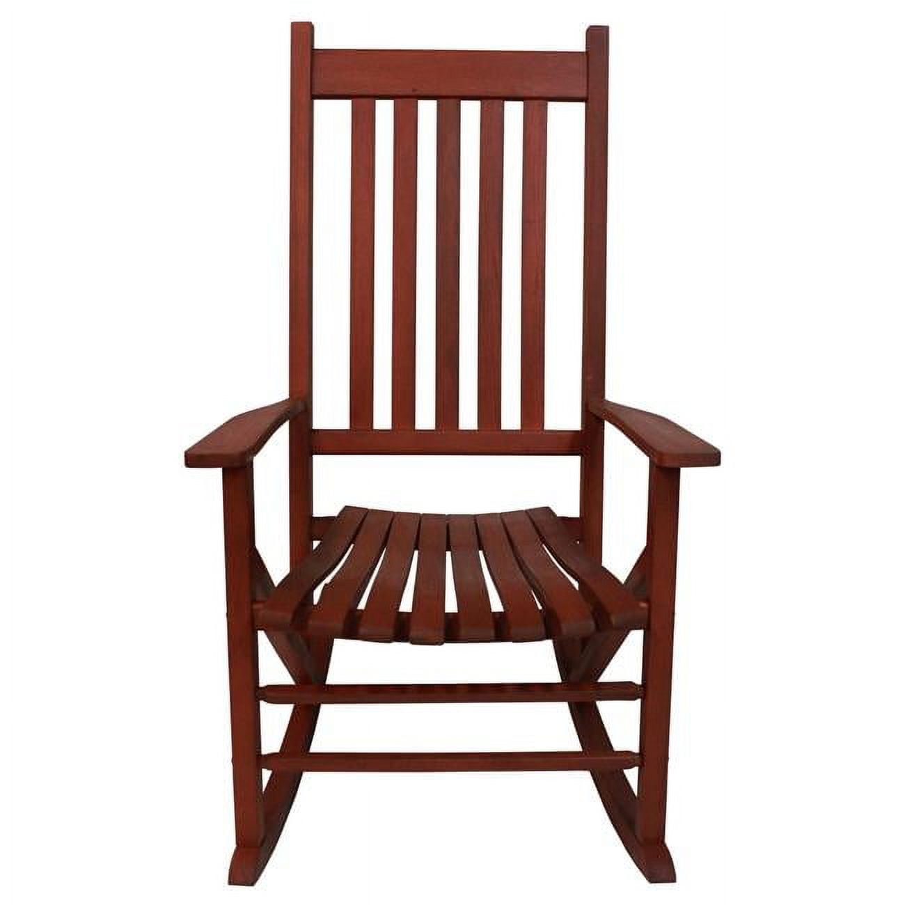 Heartland Brown Wooden Outdoor Rocking Chair with Arms