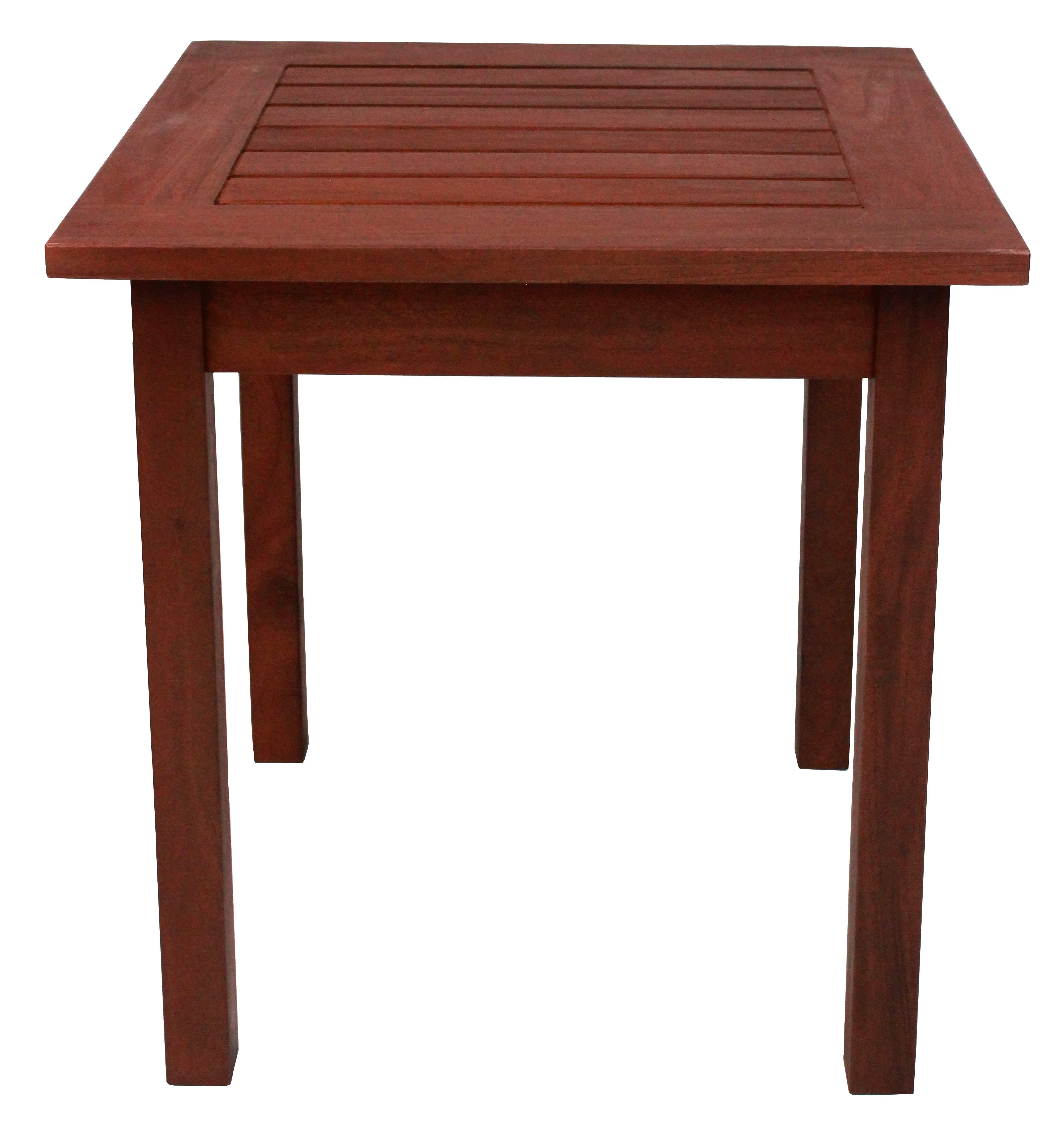 Natural Brown Mahogany Square End Table