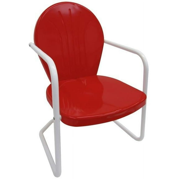 Leigh Country TX 93486 Adult Metal Patio Chair - Red