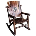 thumbnail image 1 of Leigh Country TX 93619 Char-Log Adult Outdoor Rocker with Fleur-De-Lis Medallion - Brown, 1 of 5
