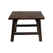 Leigh Country TX 93723 Char-Log Rectangular Outdoor Patio End Table - Brown