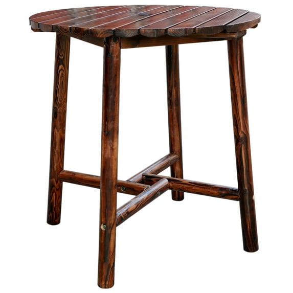 Leigh Country Round Bar Height Table With Slatted Top