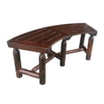 thumbnail image 1 of Leigh Country Char-Log Curved Wood Outdoor Bench, 1 of 5